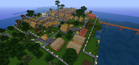 Карта деревня для Minecraft