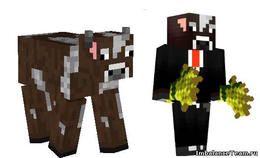 Скин коровы для Minecraft