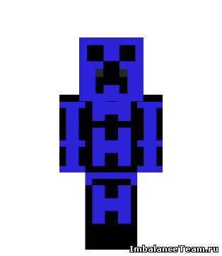 Скин синего крипера для Minecraft